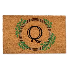 Laurel Circle Monogram Door Mat Q
