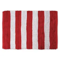 DII&reg; Red & White Stripe Rag Rug 2ft. x 3ft.