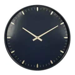 Black Glass Contemporary Wall Clock, 20" x 20" x 3"