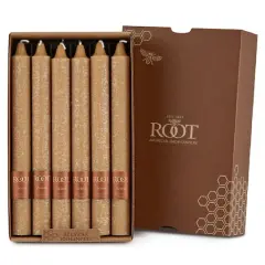 Root Candles 9" Unscented Timberline&trade; Arista&trade; Taper Candles, 12ct. Beeswax
