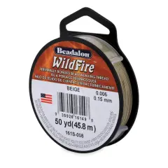 Beadalon&reg; WildFire&trade; Bead Weaving Thread, 006" Beige