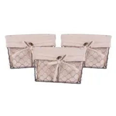 DII&reg; Small Chicken Wire Baskets, 3ct. Natural