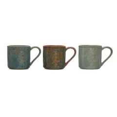 Hello Honey&reg; 5" Pine Bough Stoneware Mug Set