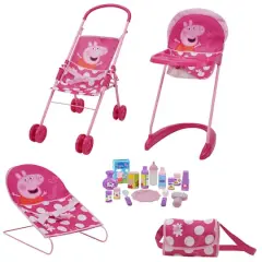 509 Crew Peppa Pig&trade;Pink and White Dots Doll Sleep N' Play Set