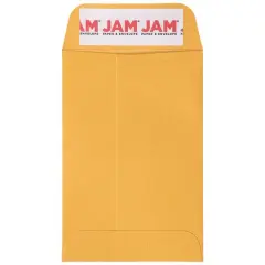 JAM Paper Brown Kraft Manila #4 Coin Business Commercial Envelopes with Peel and Seal Closure