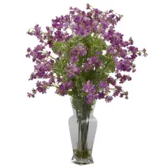 24" Dancing Daisy Arrangement in Vase Purple