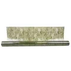 JAM Paper Lace Floral Cello Bouquet Wrap, 24" x 100ft. Moss