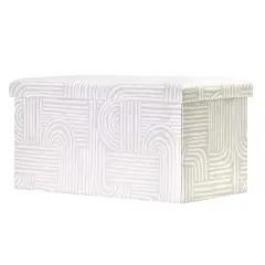 American Art Decor Concealed Cache Padded Foldable Storage Stool - 2.75" x 30"