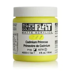 Golden&reg; SoFlat Matte Acrylic Paint, 4oz. Cadmium Primrose