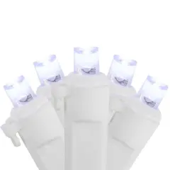 100ct. LED Wide Angle Christmas String Lights with White Wire Pure White