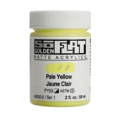 Golden&reg; 2oz. SoFlat Matte Acrylic Paint Pale Yellow
