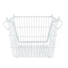 DII&reg; Large Rectangle Metal Basket White