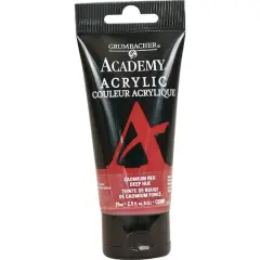 Grumbacher&reg; Academy&reg; Acrylic, 2.5oz. C026P Cadmium Red Deep Hue