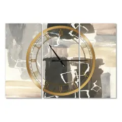 Designart 'Glam Dancing Shape I Modern Multipanel Wall Clock