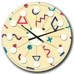 Designart 'Retro Abstract Pattern Design Vi Mid-Century Modern Wall Clock