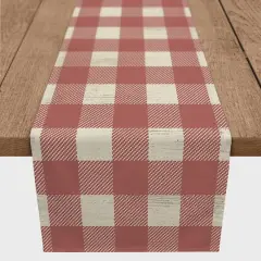90" Red Buffalo Check Cotton Twill Runner