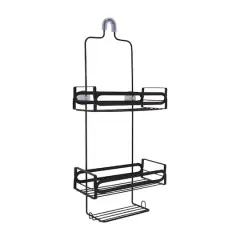 Elle D&eacute;cor Noir Black Shower Caddy
