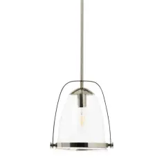 Hello Honey&reg; 5.7ft. Metal & Glass Ceiling Light Polished Nickel