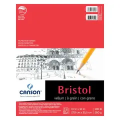 Canson&reg; Foundation Series Bristol Smooth Pad, 11" x 14" 