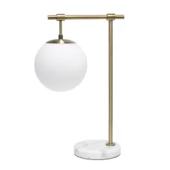 Lalia Home Studio Loft 21" White Globe Shade Table Lamp