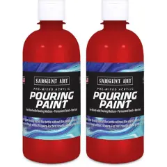 Sargent Art&reg; 2 Piece Acrylic Pouring Paint Set Rubine Red