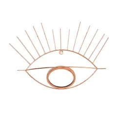 19" Gold Metal Eye Wall Mirror