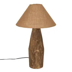 Hello Honey&reg; 26" Natural Reclaimed Wood Swivel Neck Table Lamp with Jute Shade
