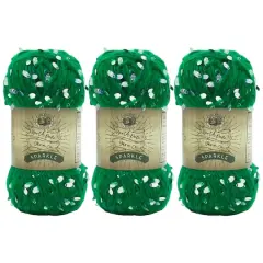 3 Pack Lion Brand&reg; North Pole Yarn Co. Sparkle Yarn Green
