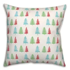 Christmas Trees Throw Pillow
