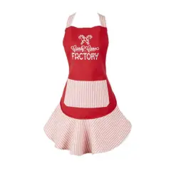 DII&reg; Candy Cane Factory Ruffle Apron