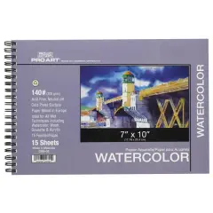Pro Art&reg; 140# Wirebound Watercolor Pad