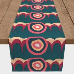Funky Wave Pattern 16" x 90" Cotton Twill Runner