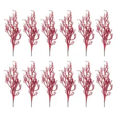 Glittered Tinsel Branches, 12ct.