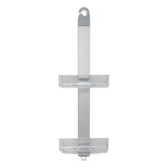 Bath Bliss Adjustable Rust Proof Aluminum 2 Tier Shower Caddy