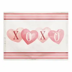 XOXO Hearts & Stripes Poly Twill Placemat