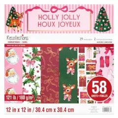 12" x 12" Holly Jolly Paper Pad, 58 Sheets by Recollections&trade;