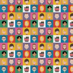The Big Bang Theory Chibi Portrait Precut Cotton Fabric