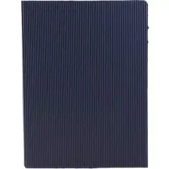 JAM Paper Corrugated Textured 2-Pocket Folders, 6ct. Navy Blue