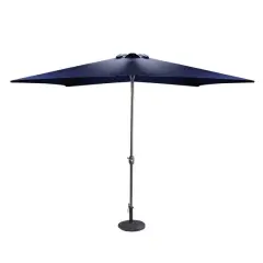 8.5ft. Navy Blue Patio Market Umbrella with Hand Crank