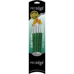 Prot&eacute;g&eacute; Gold Nylon Short Handle 5 Piece Brush Set