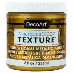 DecoArt&reg; Americana D&eacute;cor&reg; Texture&trade; Dimensional Metallic Paint Gold