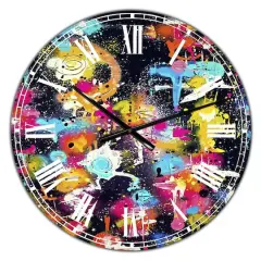 Designart the Lovers the Dreamers & Me Oversized Modern Wall Clock