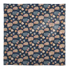 58" Sweet Harvest Pattern Blue Tablecloth