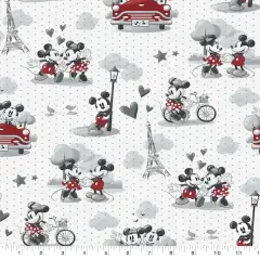 Disney&reg; Mickey & Minnie Vintage Scenes Cotton Fabric