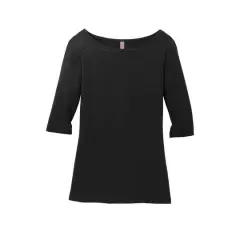 District&reg; Women's Perfect Weight&reg; 3/4 Sleeve T-Shirt Jet Black