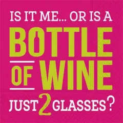 JAM Paper Just Two Glasses Cocktail Napkins, 40ct.