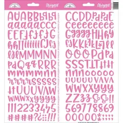 Doodlebug Design Inc.&trade; Abigail&trade; Font Alpha Cardstock Stickers Bubblegum