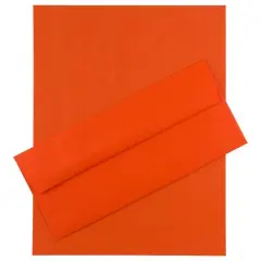 JAM Paper 8.5" x 11" Letter Paper & Envelopes #10 Business Stationery Set, 100ct. Orange Brite Hue