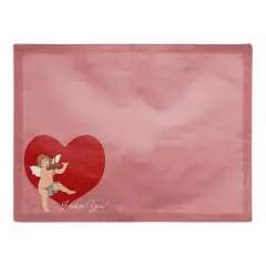 Cupid Heart 14" x 18" Poly Twill Placemat