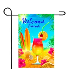 Tropical Beach Garden Flag